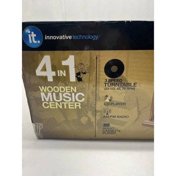 Innovative Technology Music Center - 4 in 1 wooden music box New - Picture 2 of 6
